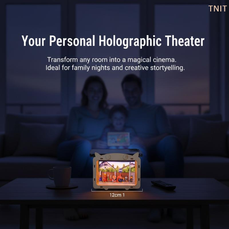 Home Cinema Diy - 1Set Proyektor Hologram 3D DIY untuk