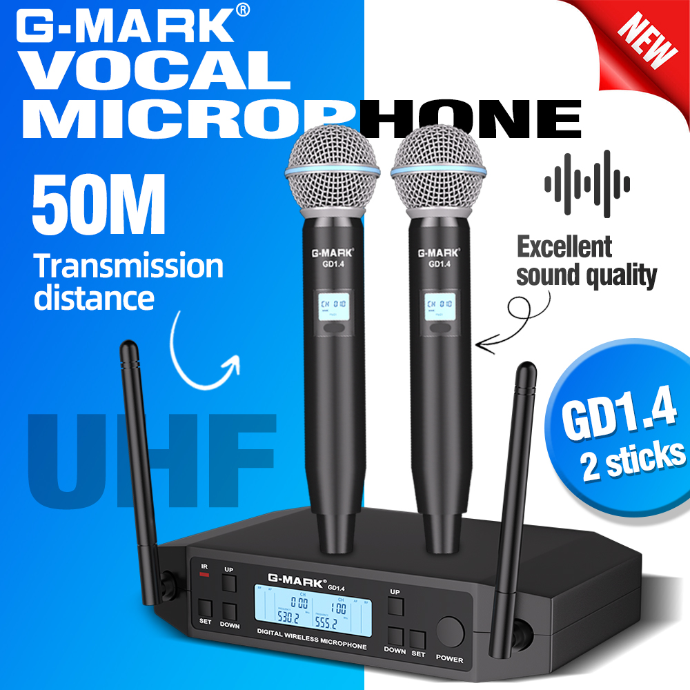 Shure Mic Sm7B - Mikrofon Nirkabel UHF Profesional G-MARK GLXD4