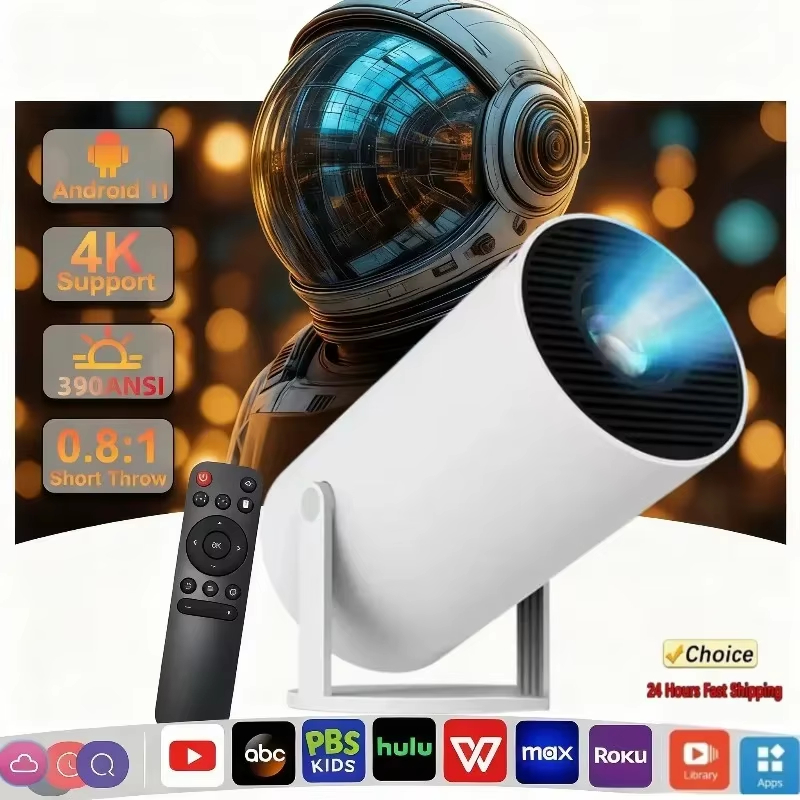 Home Cinema Compact - Proyektor Mini HY300 Baru 4K Android