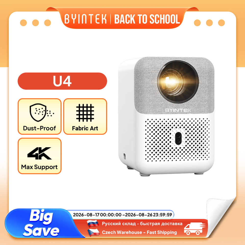 Home Cinema Compact - Proyektor Mini BYINTEK Full HD U4