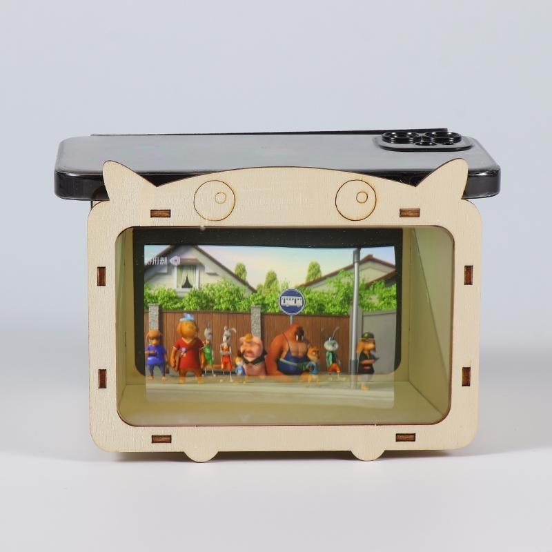 Home Cinema Diy - 1Set Proyektor Hologram 3D Tampilan Holografik
