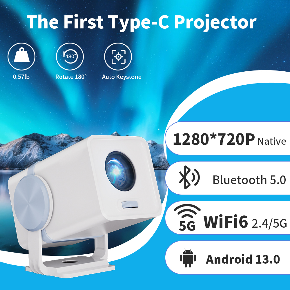 Home Cinema Compact - Proyektor DESS Android 13 Dual Band