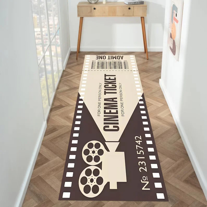 Home Cinema Tickets - Karpet Tiket Bioskop Vintage Bertema Film,