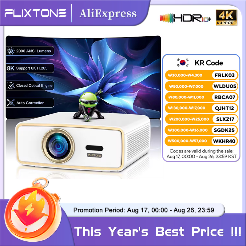 Home Cinema Complet - Proyektor Portabel Full HD Flixtone E900