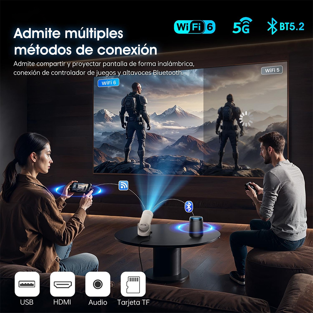 Proyektor Portabel MRSVI, Pemu - Home Cinema Tv Screen ulasan dan harga