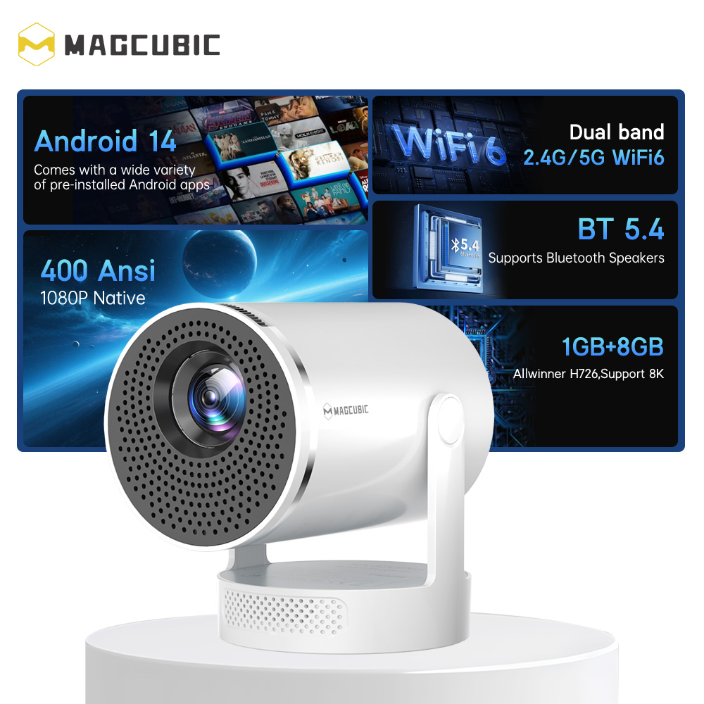 Proyektor Magcubic Android 14  - Home Cinema Complet ulasan dan harga