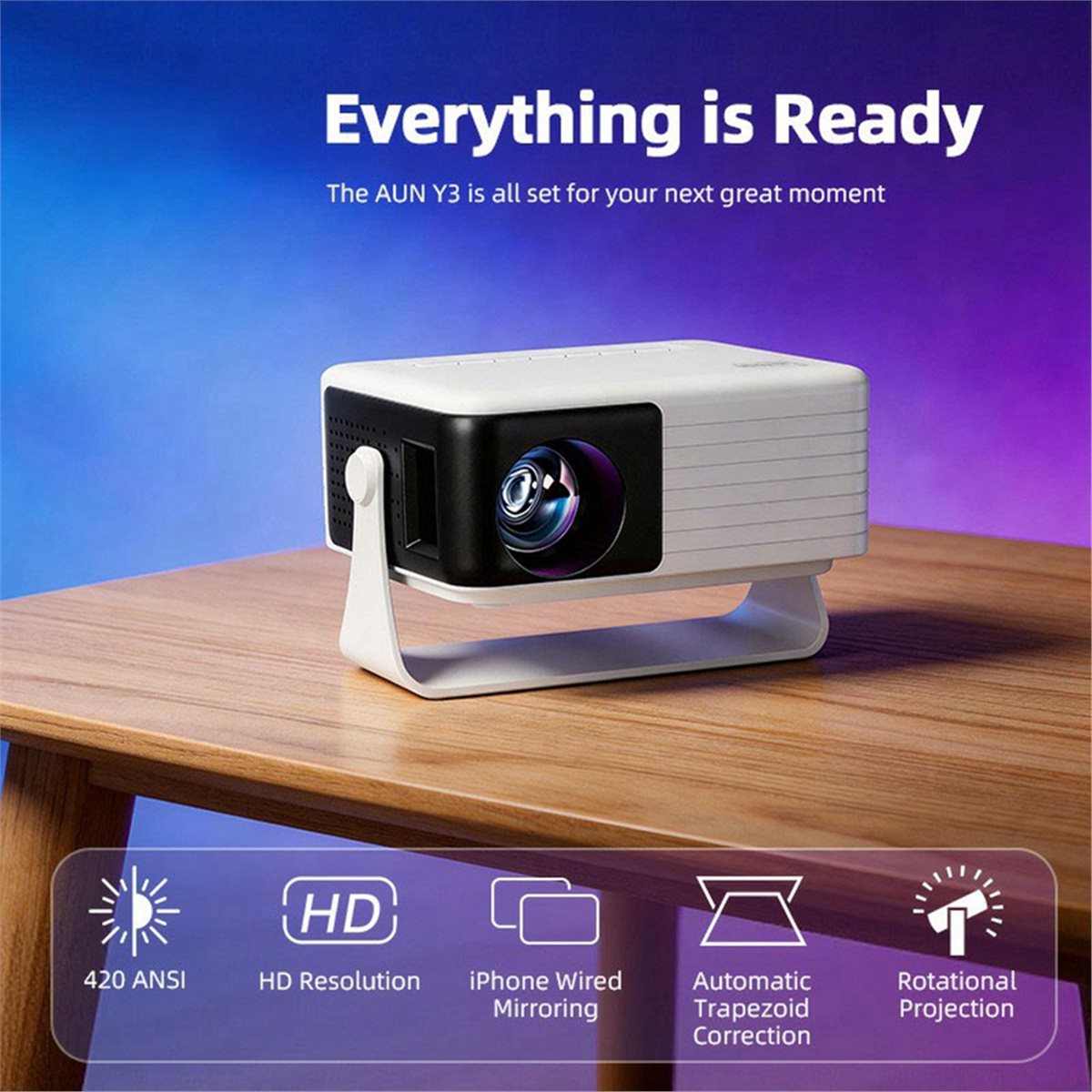 Proyektor Mini L70A Y3 Portabe - Home Cinema Compact ulasan dan harga