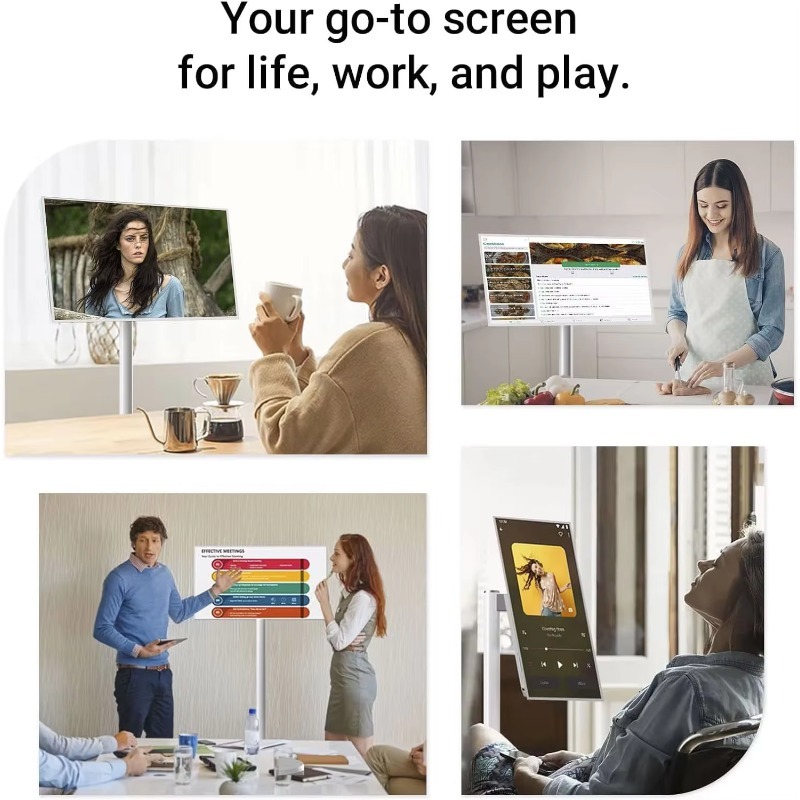 TV Pintar LED Portabel 21,5 in - Home Cinema Tv Screen ulasan dan harga