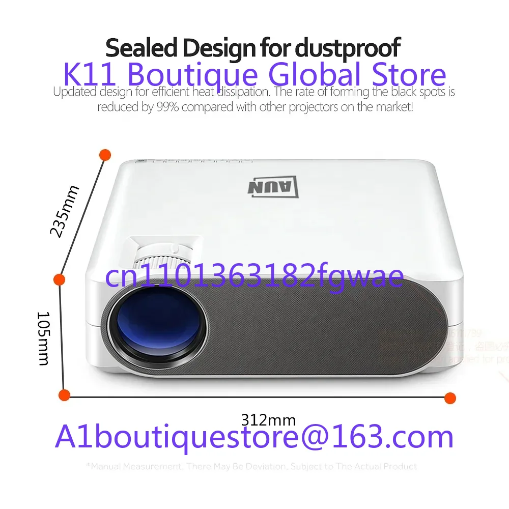 AUN Proyektor Android Full HD  - Home Cinema Diy ulasan dan harga