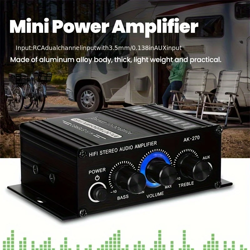 AK-270 12V/24V 400W Amplifier  - Home Cinema Compact ulasan dan harga