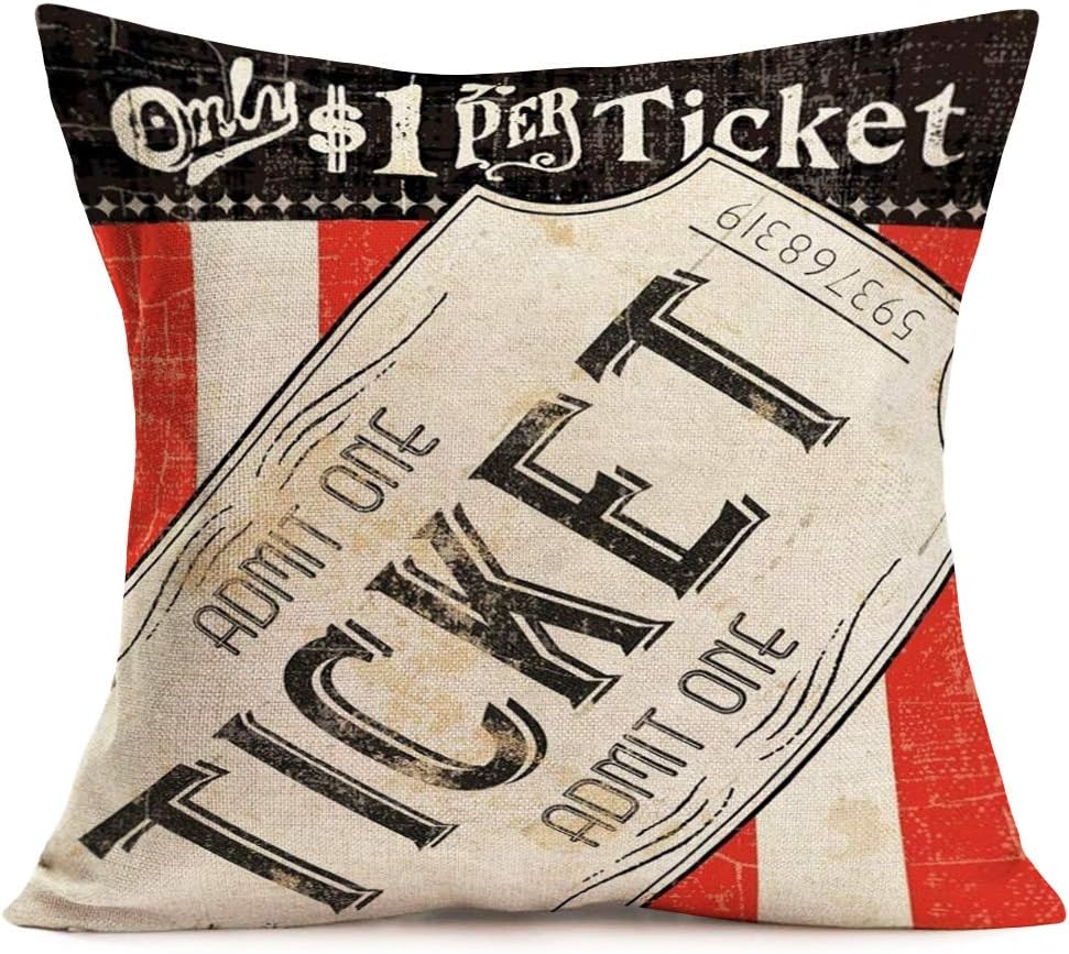Penutup bantal dekoratif biosk - Home Cinema Tickets ulasan dan harga