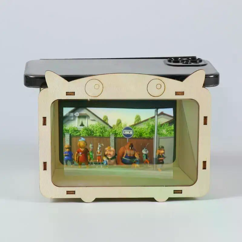 1Set Proyektor Hologram 3D Tam - Home Cinema Diy ulasan dan harga