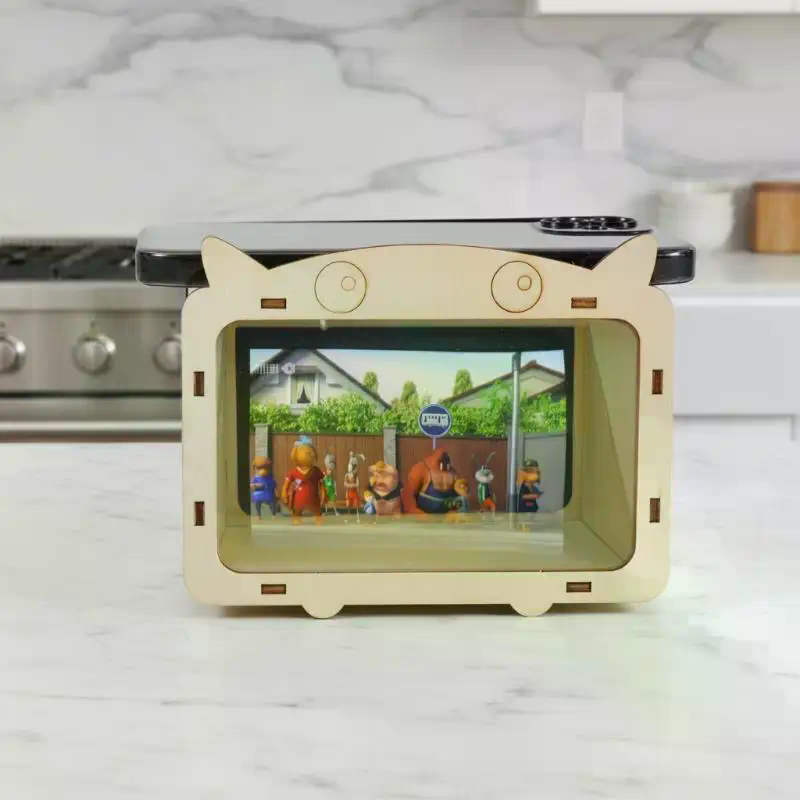 1Set Proyektor Hologram 3D Tam - Home Cinema Diy ulasan dan harga