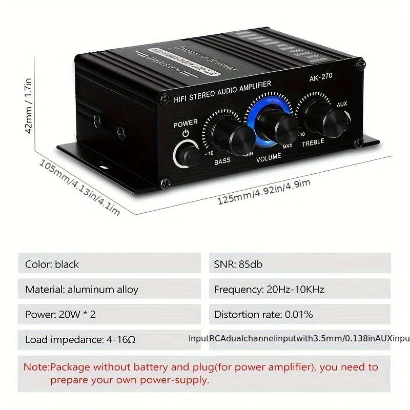 AK-270 400W Amplifier Daya Min - Home Cinema Compact ulasan dan harga