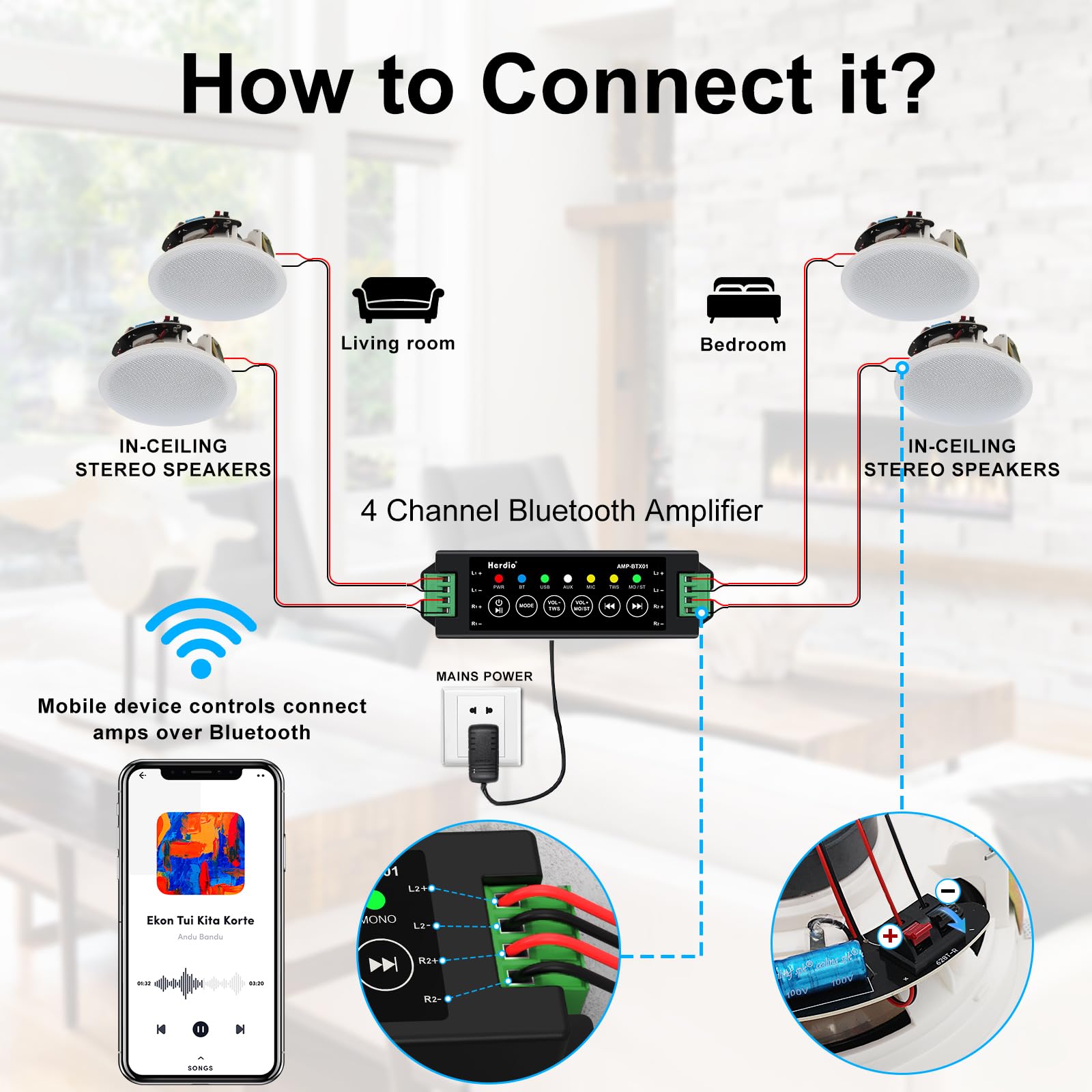 Herdio 6.5 inci Speaker Blueto - Home Cinema Complet ulasan dan harga