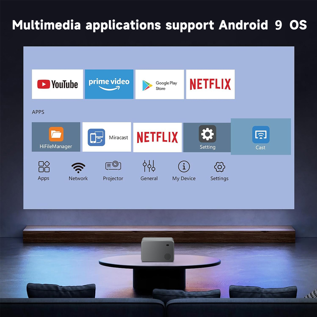 Proyektor Mini Portabel Full H - Home Cinema Tv Screen ulasan dan harga